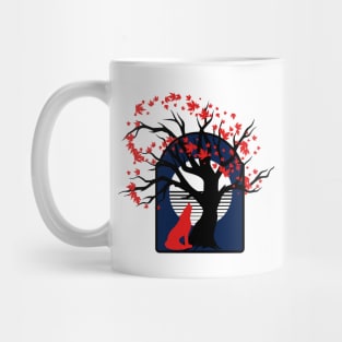 Abstract Night wolf and Moon Mug